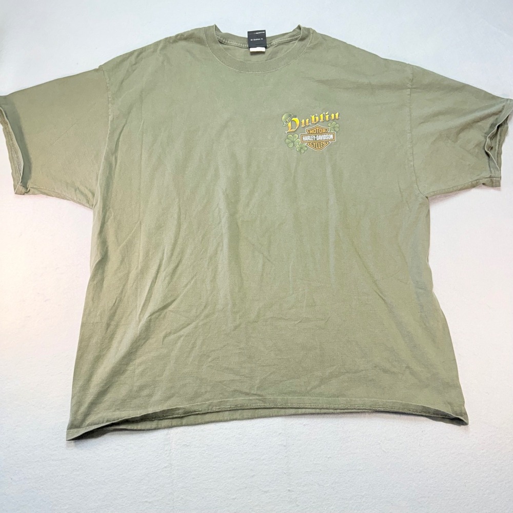 Harley-Davidson Dublin Ireland T-Shirt Shamrock Graphic Tee 3XL‎